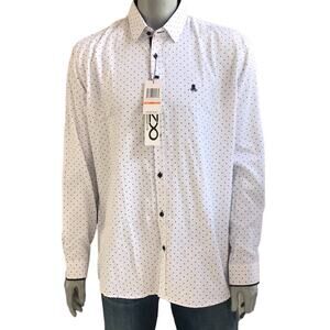 NEW Z8 Clothing Button Down Dotted White Red Western Top Men's Size 2XL NWT $80